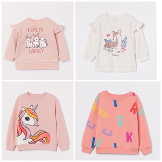 [H&M CHÍNH HÃNG]Áo nỉ bé gái săn sale khủng có sẵn