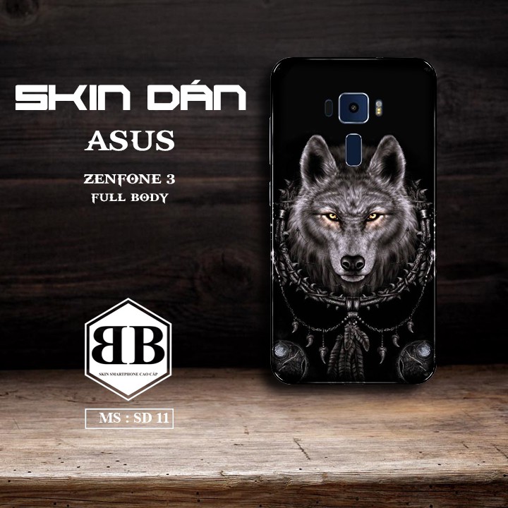 Bộ Dán Skin Asus Zenfone 3 Dán full lưng viền siêu chất dùng thay ốp lưng điện thoại cực đẹp