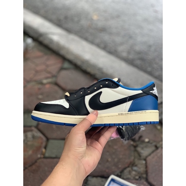 Giày JD cổ thấp xanh trắng travis fragment phiên bản cao cấp