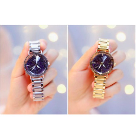 Đồng hồ nữ Bee Sister 1562 mặt thấu kính nổi vát cạnh hàng chính hãng