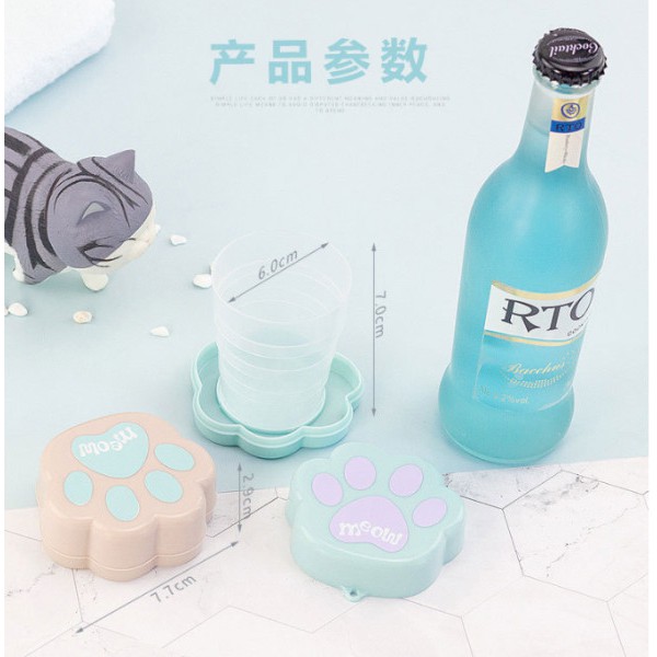 Cốc Uống Nước Gấp Gọn Cá Nhân Hình Chân Mèo | BigBuy360 - bigbuy360.vn