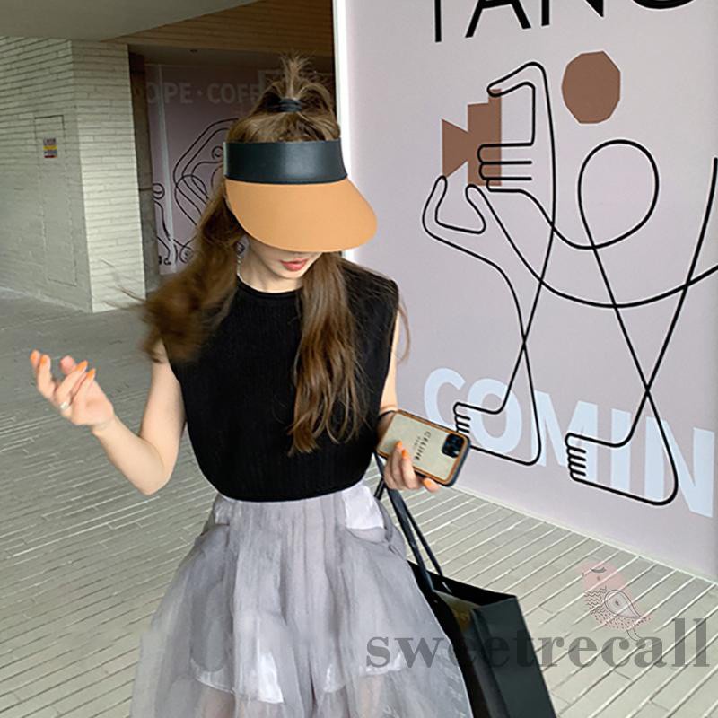 Áo Croptop Dệt Kim Không Tay Màu Sắc Đơn Giản Cho Nữ | BigBuy360 - bigbuy360.vn