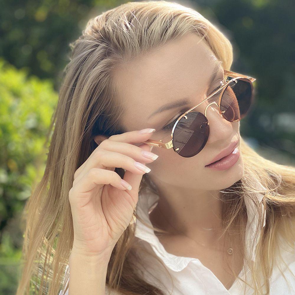 Kính Mát Gọng Tròn Đôi Kiểu Vintage Thời Trang Cho Nữ