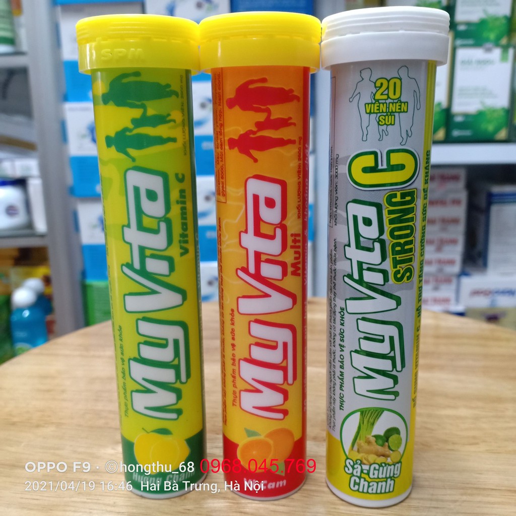 Viên sủi bổ sung Vitamin MyVita tuýp 20 viên
