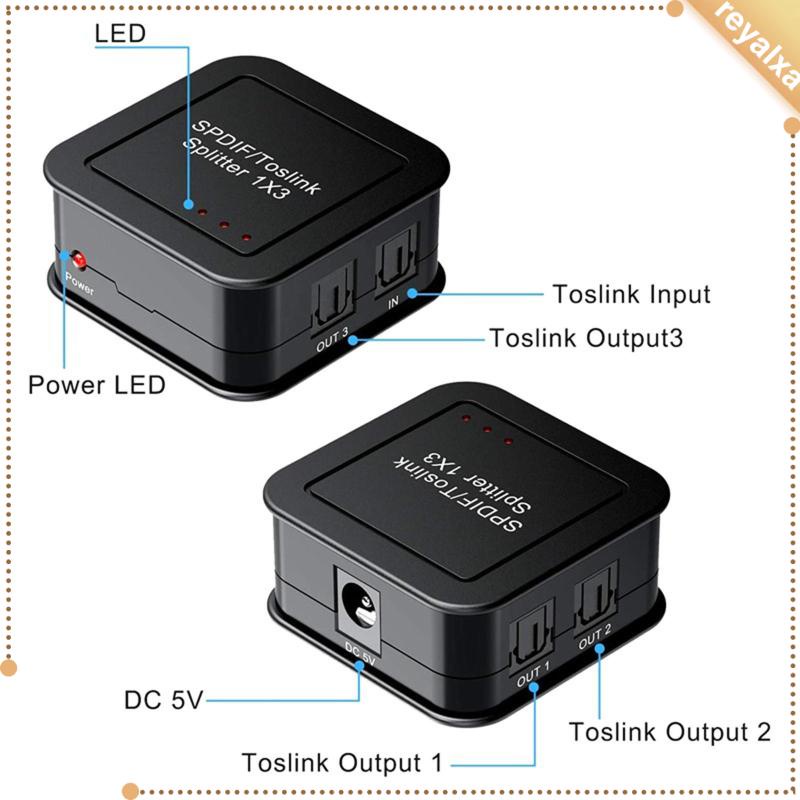 Bộ chia âm thanh quang kỹ thuật số 1x3 SPDIF Toslink