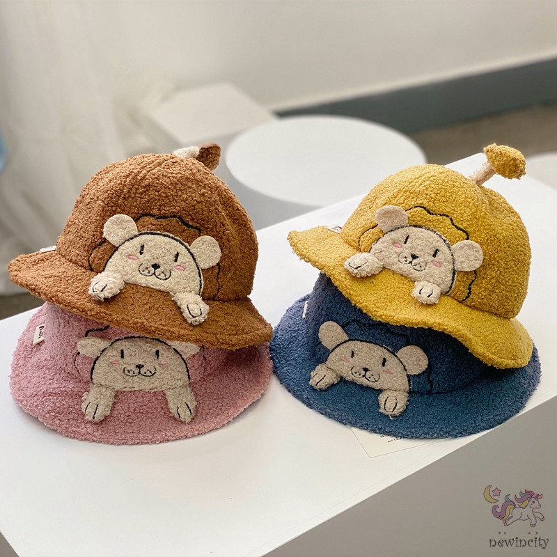 Mũ Len Lông Cừu Kiểu Hoạt Hình Phong Cách Hàn Quốc Cho Bé