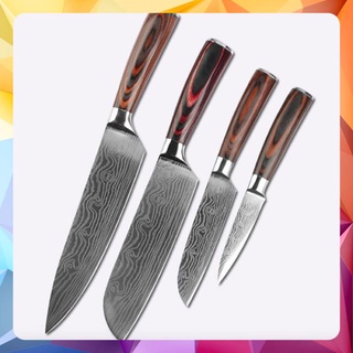 Combo 4 dao thép Nhật SEKI Damascus