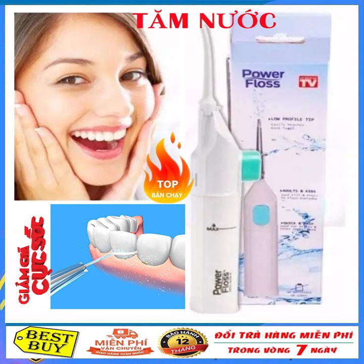 Máy tăm nước cầm tay Power Floss - Dụng cụ vệ sinh răng miệng hiệu quả cho người lớn và trẻ em