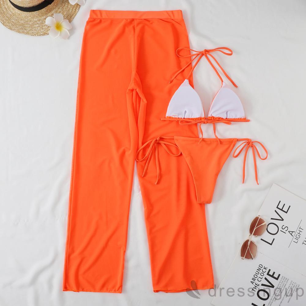 Bộ đồ bơi 3 mảnh phối lưới thời trang cho nữ