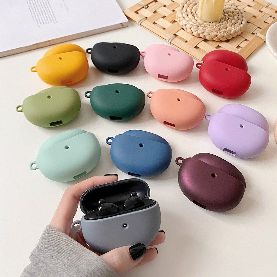 For OPPO Enco Air Matte Case Solid color anti-drop Hard headphones PC Plastic Accessories Charging box