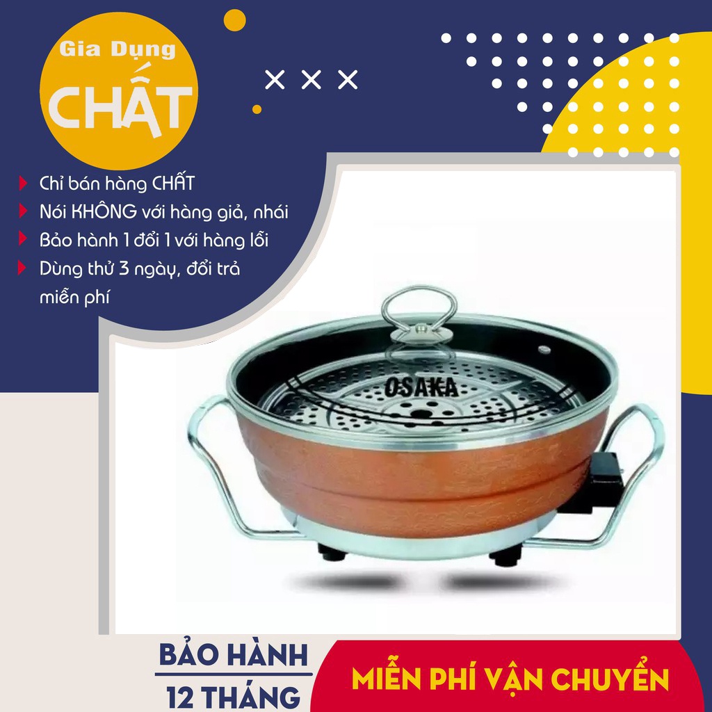 [Bảo Hành 12 Tháng] Nồi Lẩu Osaka cao cấp, nồi lẩu điện đa năng dành cho gia đình