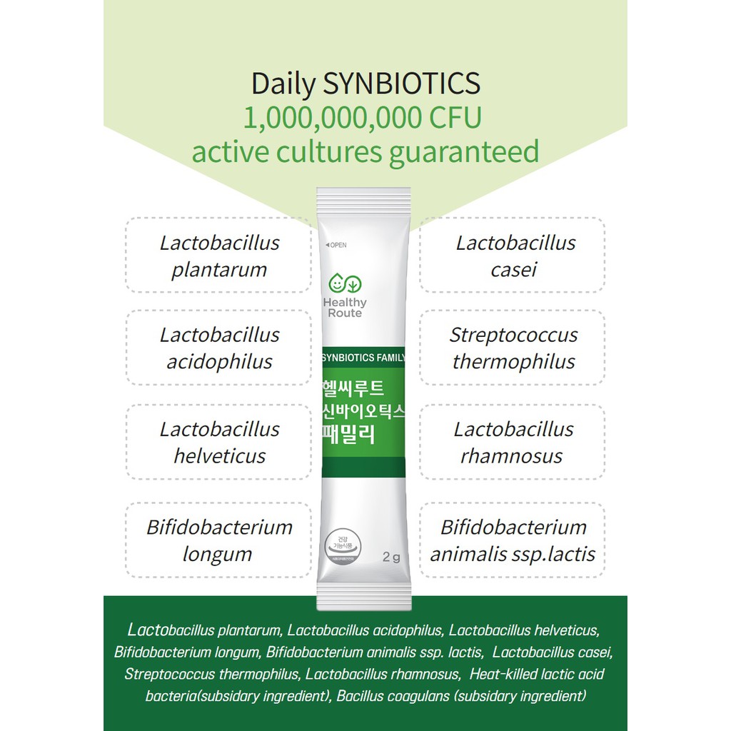 HealthyRoute SynBiotics Family 1 Months, Probiotics Prebiotics Zinc hỗ trợ chức năng miễn dịch khỏe mạnh