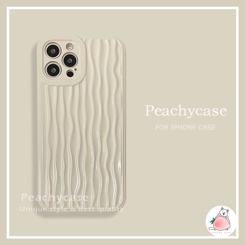Ốp Điện Thoại TPU Dẻo Họa Tiết Kẻ Sọc Màu Be Bảo Vệ Camera Cho iPhone 14 13 12 Mini Pro Max 11 Xr Xs Max X 13Mini