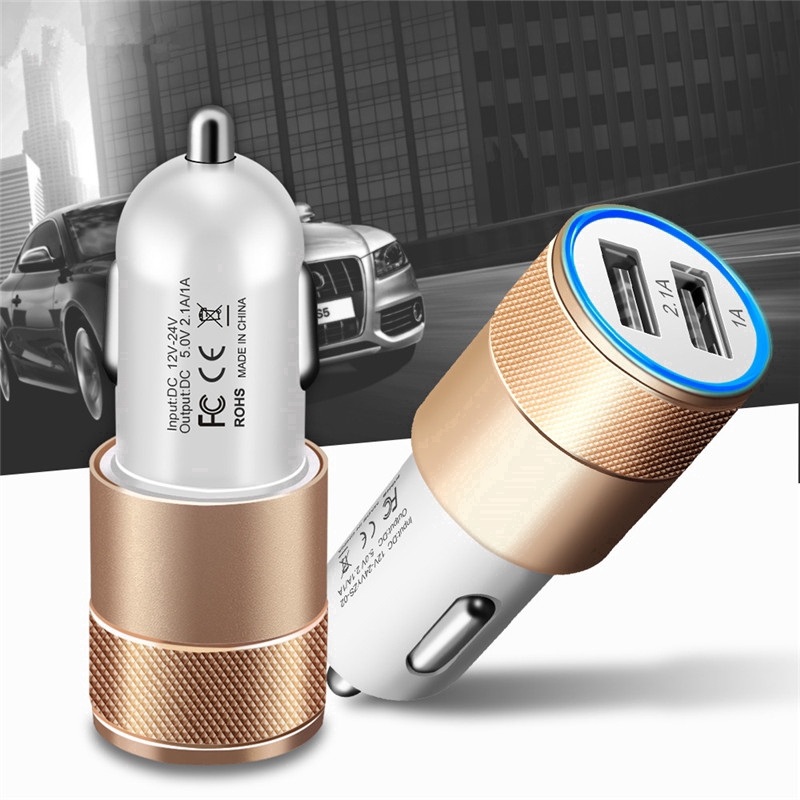 Tẩu Sạc Nhanh 2 Cổng USB 5V Dành Cho Xe Hơi Tiện Dụng