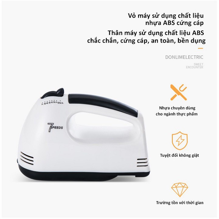 Máy Đánh Trứng Cầm Tay 7 Tốc Độ Công Suất 180W - Lỗi 1 Đổi 1 💥SIÊU HOT💥