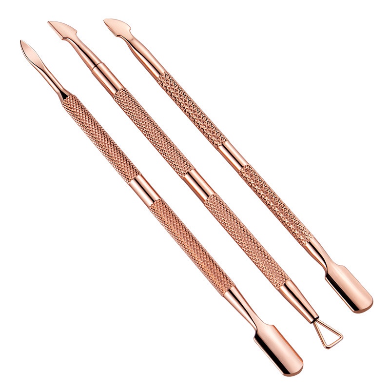 Dụng cụ loại bỏ da chết UR SUGAR làm móng tay chân hai đầu bằng thép không gỉ nhiều màu