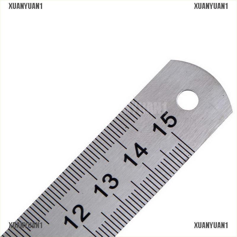 Thước Đo Thẳng Bằng Thép Không Gỉ Hai Mặt 15cm 6