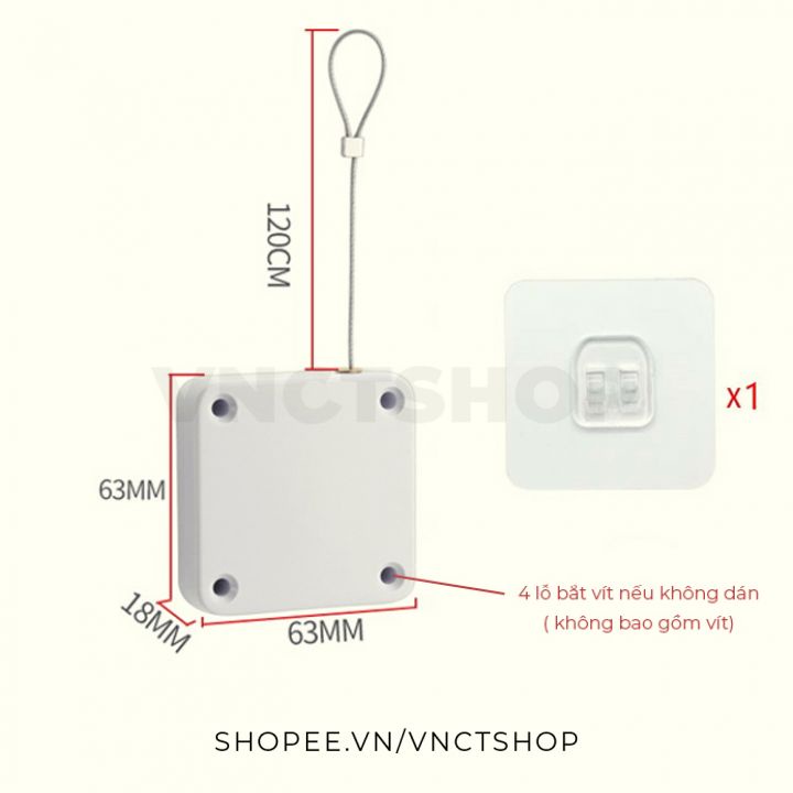 Bộ đóng cửa tự động hộp dây rút đóng khóa chốt cửa tự động cửa hàng văn phòng không cần khoan đục