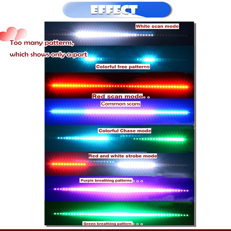 1 Bộ Dây Đèn Led Rgb 7 Màu Chống Nước Điều Khiển Từ Xa