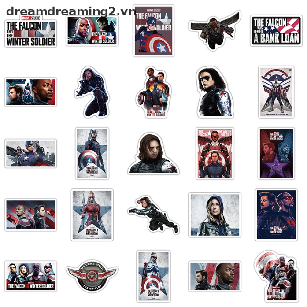 Bộ 50 Miếng Dán Trang Trí laptop Họa Tiết Chiến Binh Mùa Đông