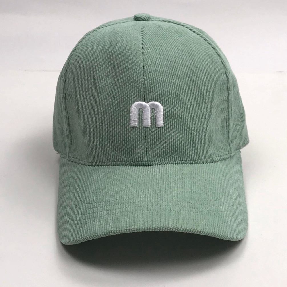 Mũ lưỡi trai thêu chữ M Nón kết nhung phong cách Ulzzang thời trang form unisex nam nữ K08 MN