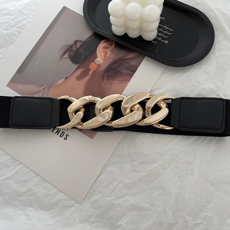 Thắt Lưng Co Giãn Màu Đen Dành Cho Nữ