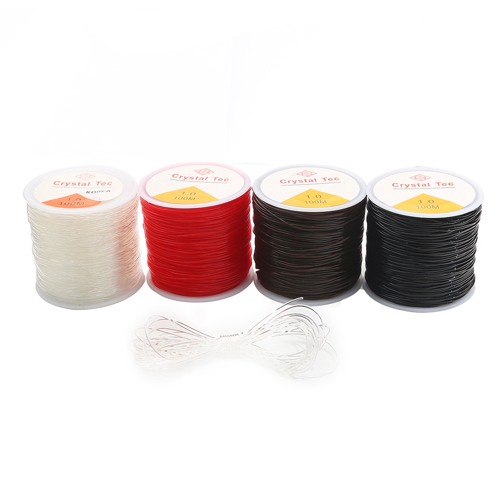 Cuộn dây Beadia co giãn mạnh 0.6-1.2mm dùng xỏ hạt cườm/ pha lê làm trang sức thủ công