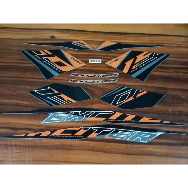 Bộ tem Exciter 150 màu xám bạc 2021