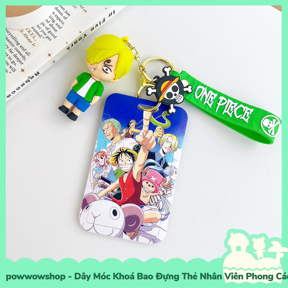[Sẵn VN - Hỏa Tốc] Dây Móc Khóa Bao Đựng Thẻ Nhân Viên Nhựa PC + PVC Phong Cách Anime Manga One Piece Figure