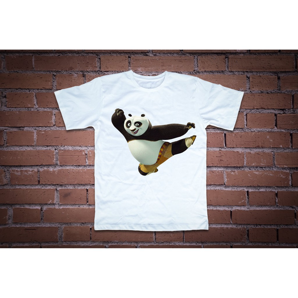 Áo thun in hình gấu panda học võ