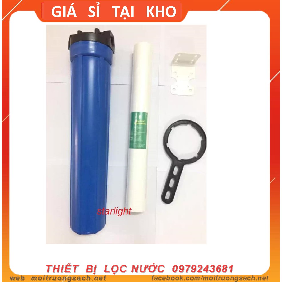 CỐC LỌC NƯỚC ♥♥ BỘ CỐC LỌC THÔ ĐƠN 20 INCH ♥♥ CỐC LỌC CHẶN 20IN