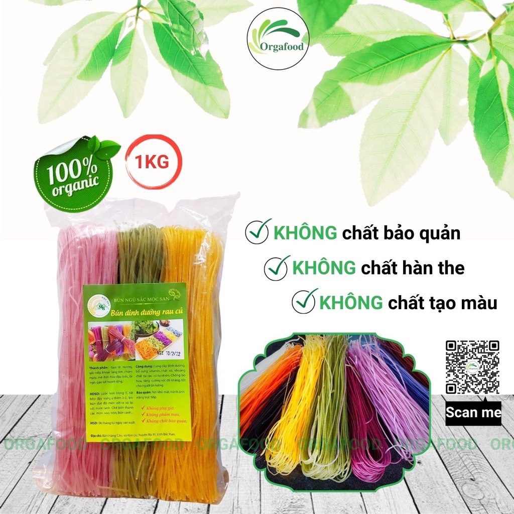 Bún rau củ giảm cân đặc sản Cao Bằng 1kg ngũ sắc mix 5 vị EAT CLEAN healthy cho người ăn kiêng, tiểu đường hỏa tốc