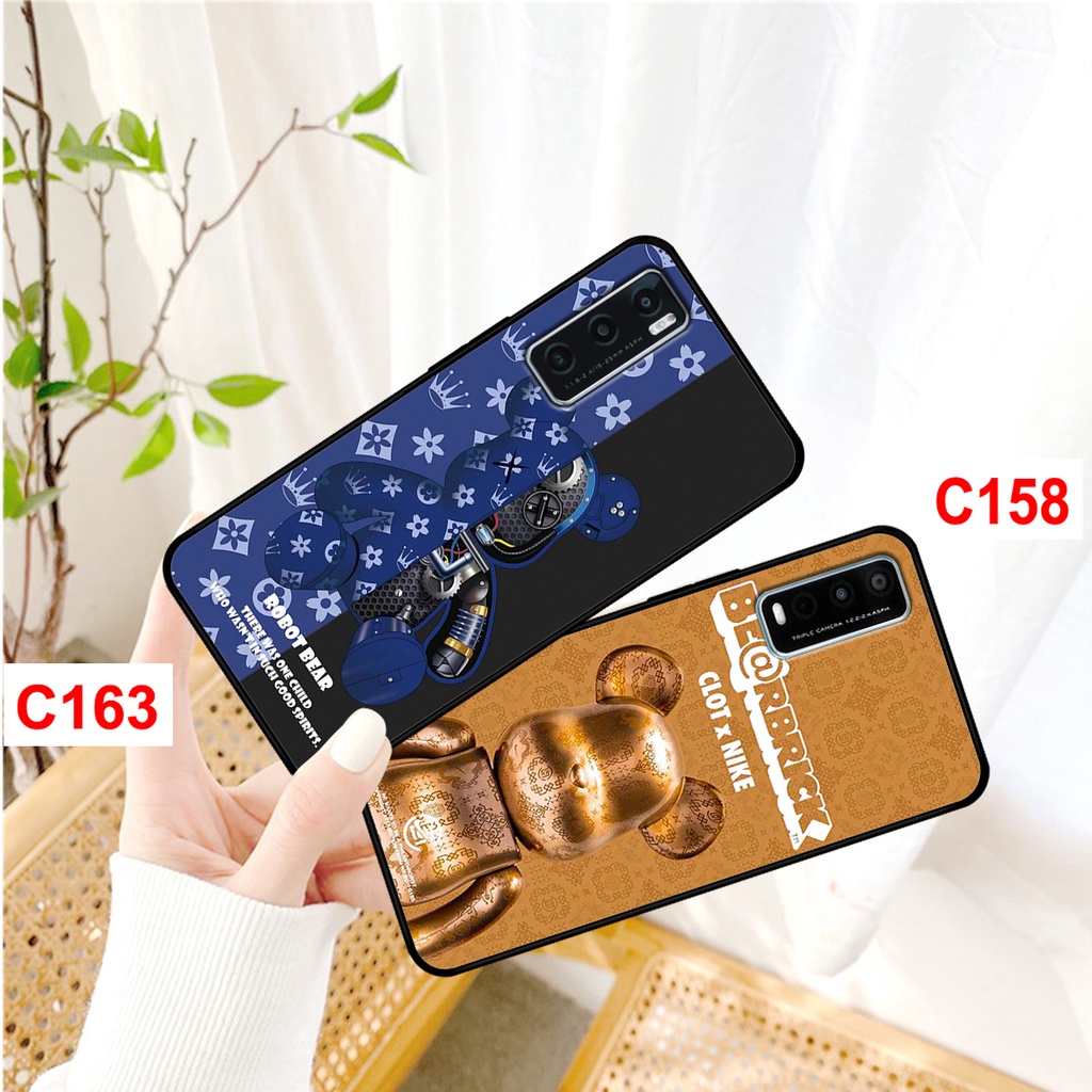 Ốp lưng Vivo Y12s - Y20/Y20s - V20 SE in hình gấu bearbrick thời trang cao cấp.Ốp Vivo rẻ bền đẹp.