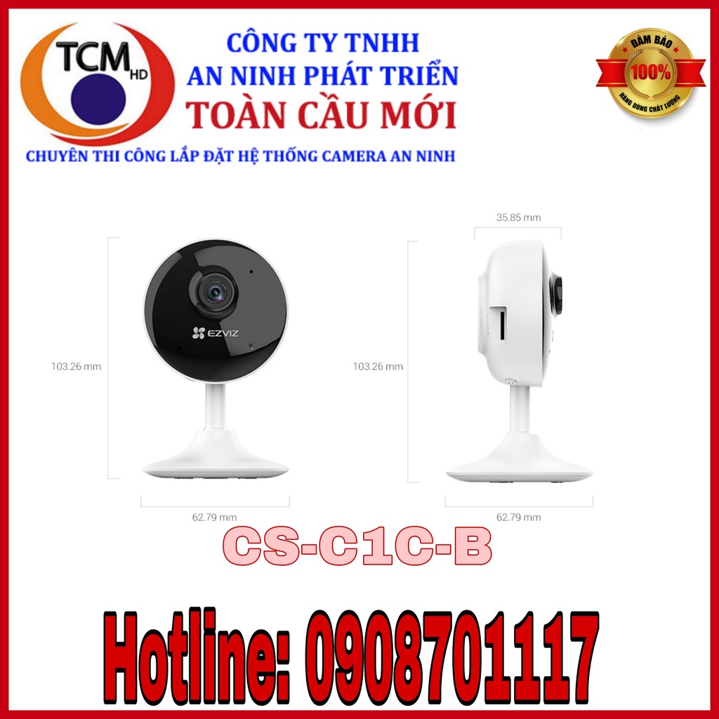 Camera Wifi Không Dây EZVIZ C1C-B Full HD 1080P góc rộng hàng chính hãng