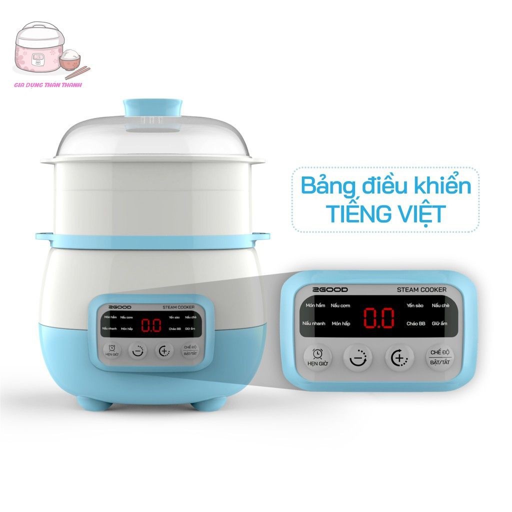 Nồi Hầm Cháo Cách Thủy 2 tầng 2GOOD A300 (3.1L), Bảo hành Chính Hãng 24 tháng