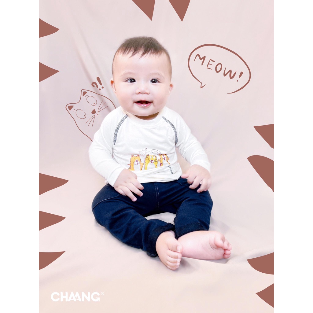 [Chính Hãng] Áo dài tay trẻ em chất liệu cotton mềm mại họa tiết Jungle Chaang