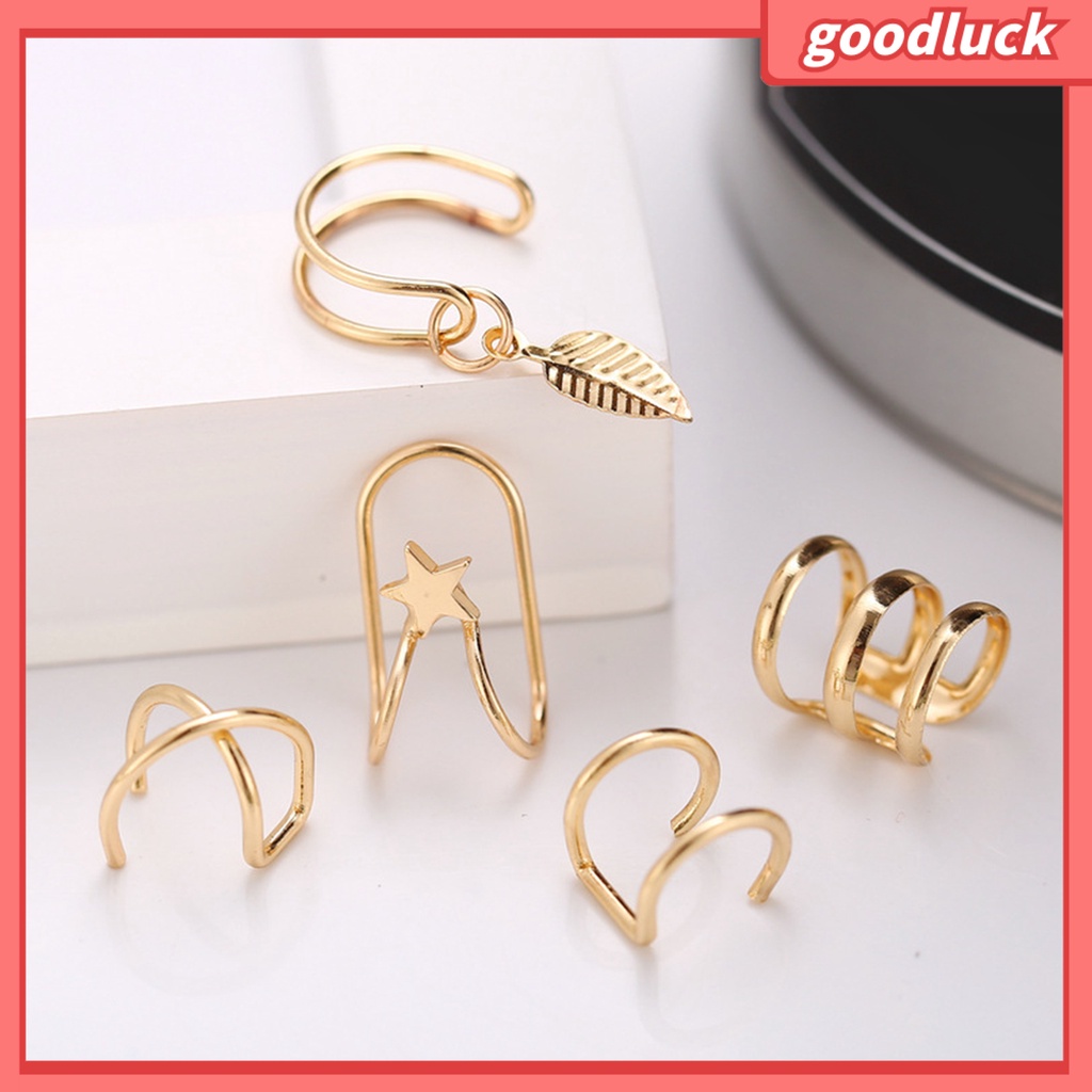 Set 5 Khuyên Tai Chữ C Cá Tính Cho Nữ