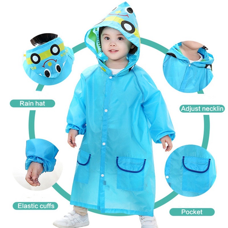 Áo Mưa Hình Động Vật Cho Bé Từ 2-9 Tuổi
