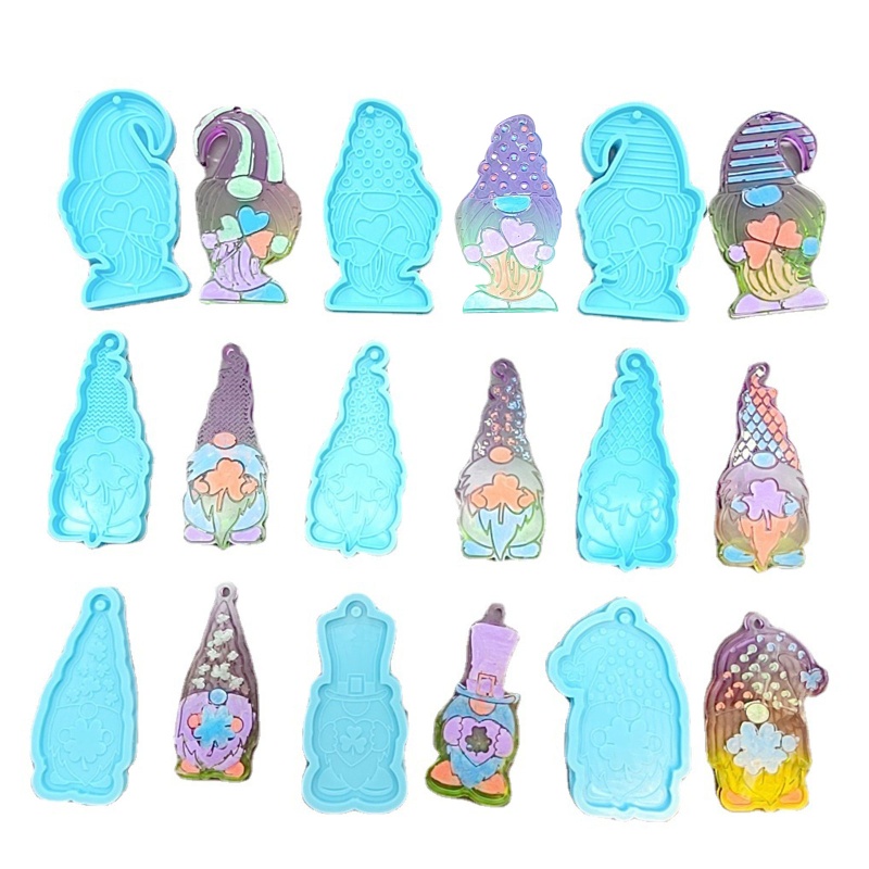 Khuôn Silicone Làm Móc Khóa Resin Hình Hoạt Hình Đáng Yêu DIY