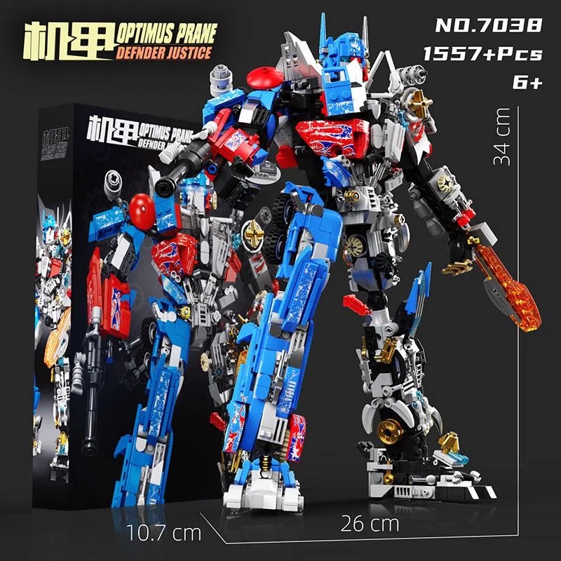 Đồ chơi lắp ráp mô hình Robot Biến Hình LW7037 Rhubarb Peak LW7038 Optimus Prime King Kong Mecha