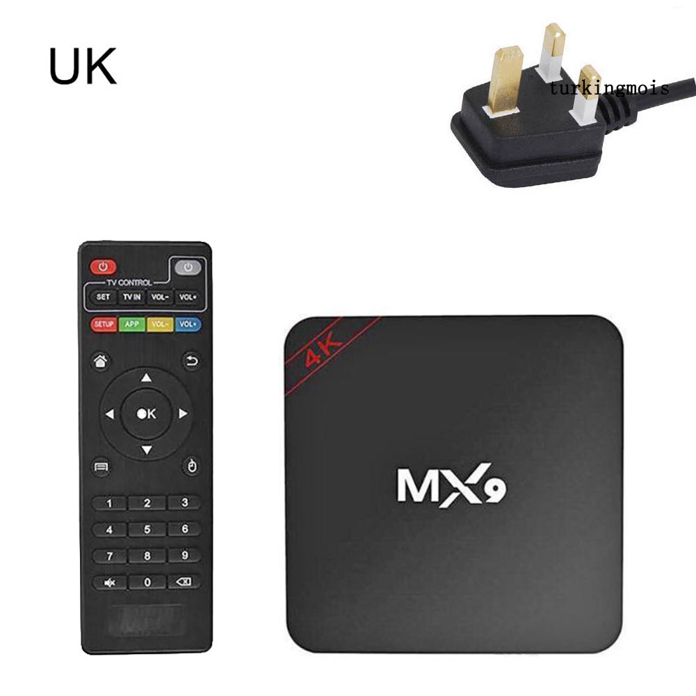 Bộ Tv Boxm_Mx9 Quad Core 1 + 8gb Hdmi-Sdi Sd Slot Tv Set-Top Box Android 7.1 Và Phụ Kiện