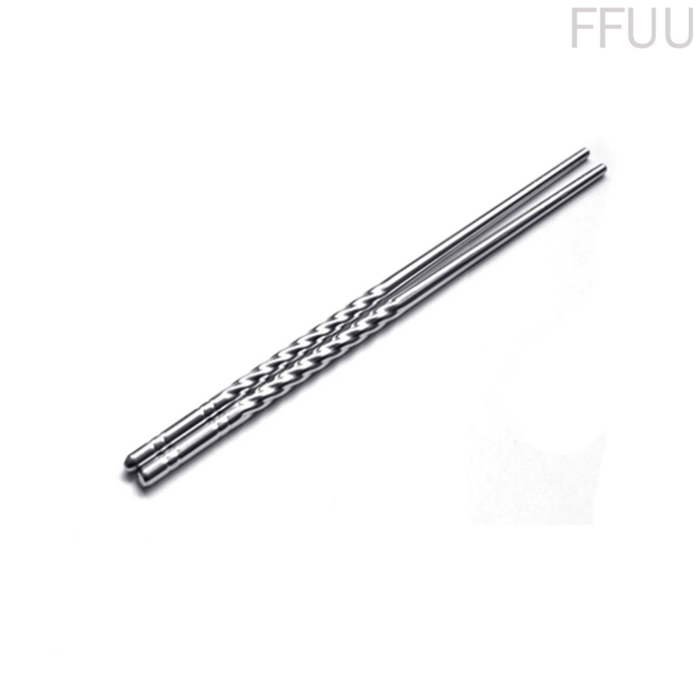 Đũa Ăn Bằng Thép Không Gỉ Chống Trượt Có Thể Tái Sử Dụng Tiện Lợi 86