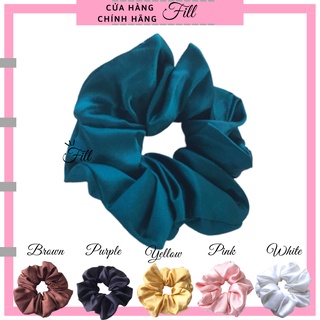 Thun buộc tóc lụa satin dây cột tóc scrunchies (cột tóc vải thanh lịch)
