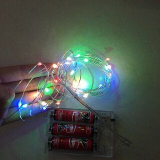 Dây đèn led đom đóm  dùng pin trang trí