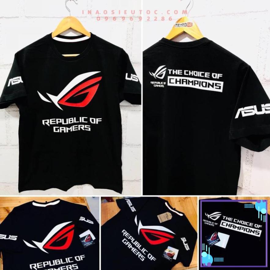 [SALE] Áo thun unisex in game Asus ROG - áo game PUBG - FF - áo team đẹp giá rẻ