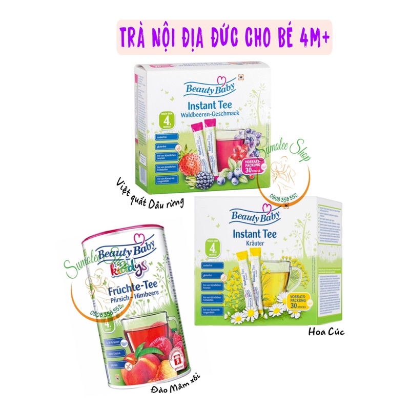 TRÀ CHO BÉ BEAUTY BABY 4M VỊ TRÁI CÂY - DATE 2025