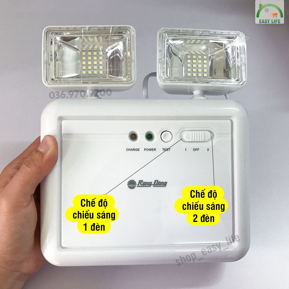 Đèn Chiếu Sáng Khẩn Cấp 6W LED Rạng Đông (Pin trâu + Chiếu sáng gấp đôi)