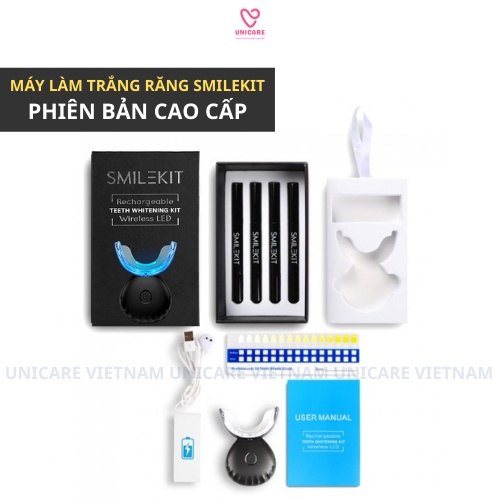 Máy làm trắng răng SMILEKIT - Bộ kit trắng răng không ê buốt giúp răng trắng sáng, chắc khỏe từ bên trong