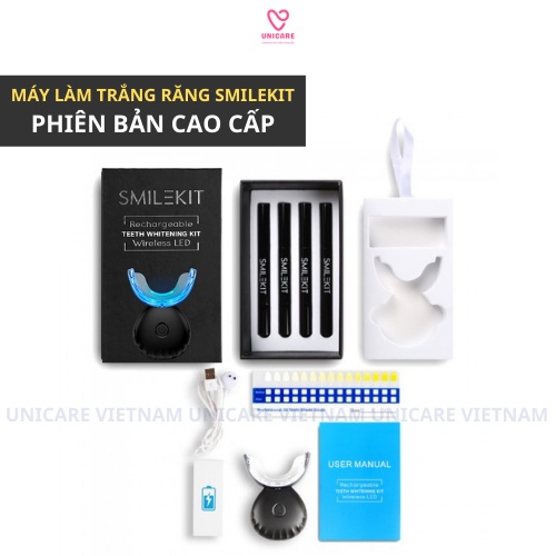 Máy làm trắng răng SMILEKIT - Bộ kit trắng răng không ê buốt giúp răng trắng sáng, chắc khỏe từ bên trong