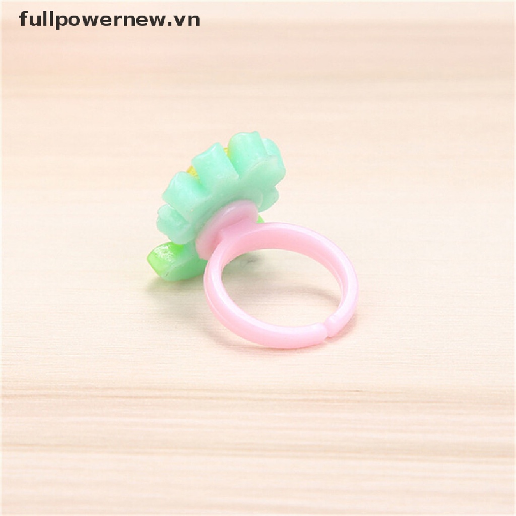 Bộ 10 Nhẫn Nhựa Hoạt Hình Nhiều Kiểu Dáng Cho Bé